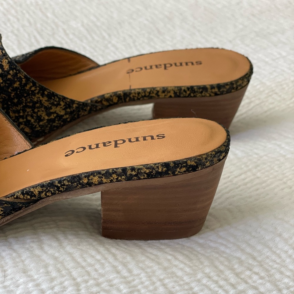 *SOLD on FB Marketplace* Sundance Stacked Idalia Speckled Backless Mules - Picture 4 of 5